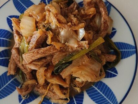 サンツァイにんにく豚肉炒め